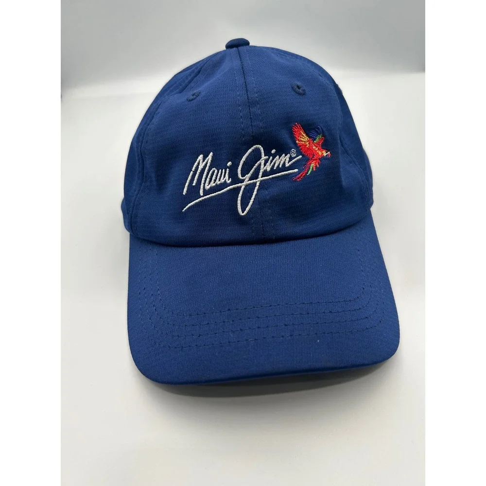 Maui‎ Jim Hat Blue Embroidered Parrot PolarizedPlus2 Sunglasses Baseball Cap Hat